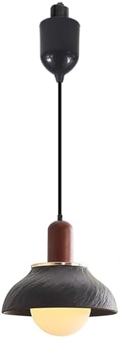 Kiven L Style Track Lighting Pendant with Black Ceramic Shade