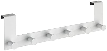 Wenko Celano Door Coat Rack with 6 Hooks White