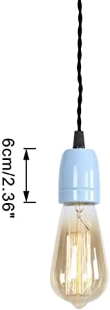 KAYYELAMP Blue Ceramic E26 Track Lighting Pendant