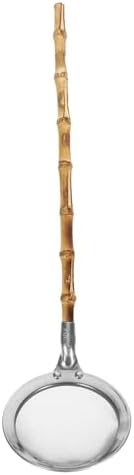 GRIRIW Food-Grade Strainer Ladle with Bamboo Handle