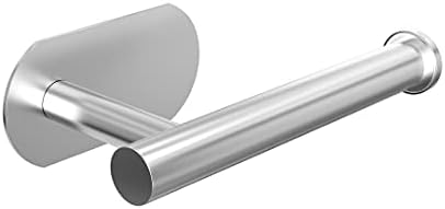 HomeZom Adhesive Toilet Paper Holder - Brushed Steel No Drilling Extra Strong