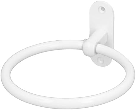 EVTSCAN 64 Inch White Bath Towel Ring Wall Mount Aluminum Alloy