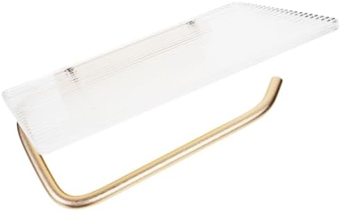 OSALADI Wall-Mounted Paper Towel Holder with Phone Shelf Durable and Space-Saving