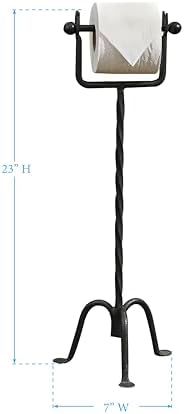 Park Designs Black Standing Toilet Paper Holder 23 H
