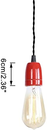 3-Light H Track Pendant Light with Red Ceramic Base