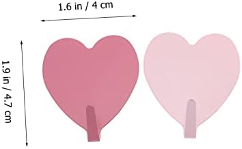 Jojofuny Heart-Shaped Hooks 10 Pack Wall Mount Storage Towel Hanger