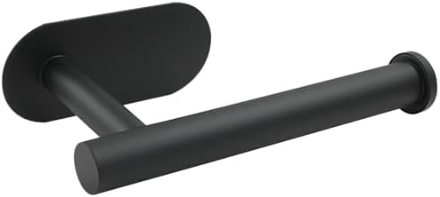Verkelly Stainless Steel Self Adhesive Toilet Paper Holder Black