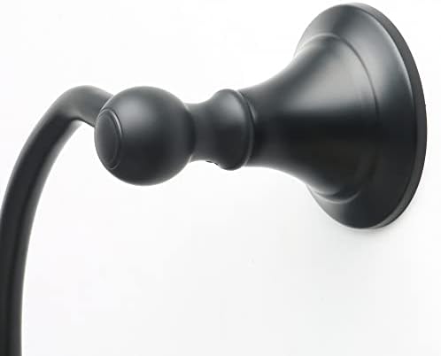 Alise Matte Black Towel Ring for Bathroom