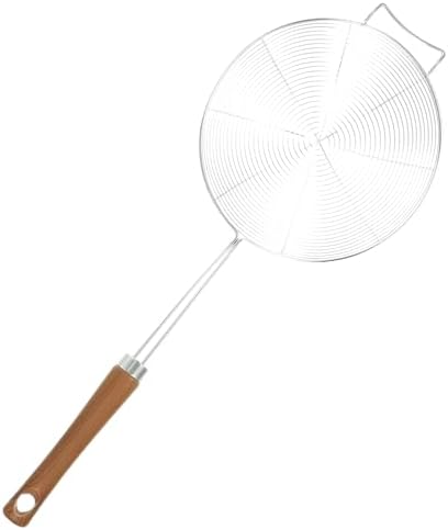 304 Stainless Steel Colander with Wooden Handle Spider Skimmer