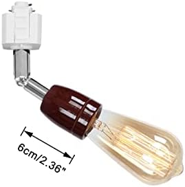 KAYYELAMP Set of Three Brown Track Lighting Pendants with Adjustable Angle