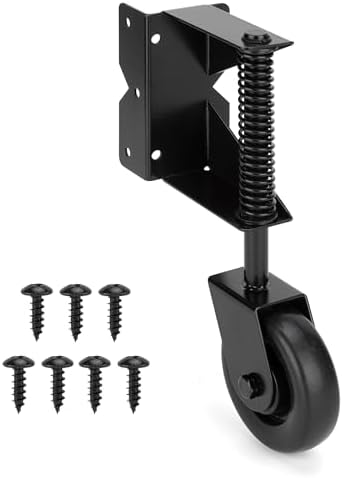 4-Inch 360-Degree Gate Caster Heavy Duty Black