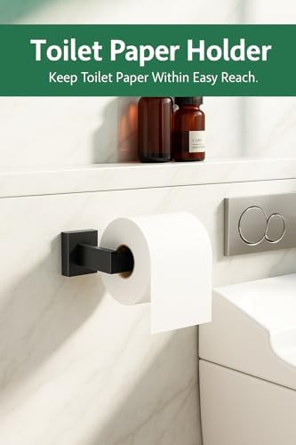 INDARE Matte Black 5-Piece Bathroom Hardware Set