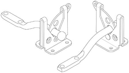 QCAA Self-Locking Gate Latch Pack of 2 304 Stainless Steel