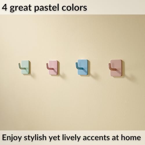 DEKAZIA 4pcs Rose Cute Wall Hooks for Kids Room