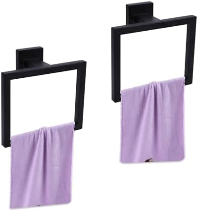 2pcs Matte Black Towel Holder for Bathroom 1