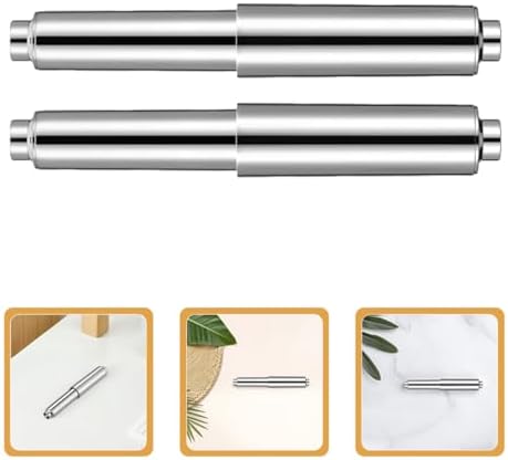 Jojofuny 4pcs Chrome Plated Toilet Paper Holder Rods