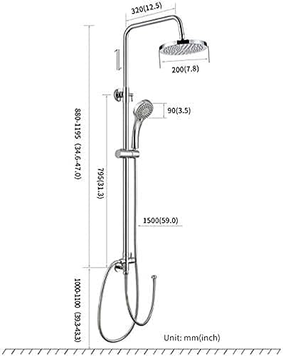 Swivel Shower Set with Hand Rain Shower Heads