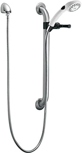 Discover the Delta RPW324HDF Handheld Shower with Grab Bar ADA Adjustable