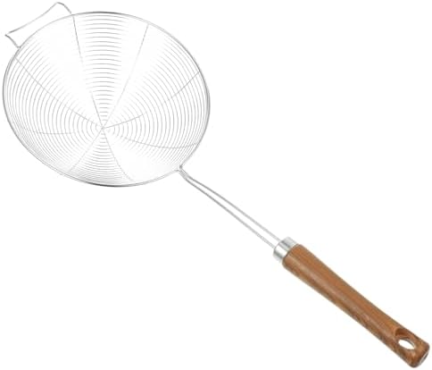 KICHOUSE 304 Stainless Steel Skimmer with Wooden Handle 1