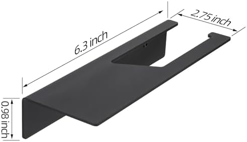 Nobtou Black Adhesive Toilet Paper Holder Wall Mount