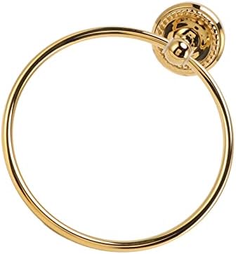 Modern Towel Holder with Golden Twisted Design