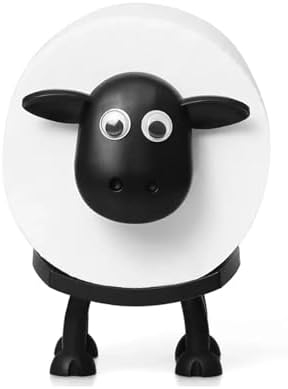 Decorative Sheep Toilet Paper Holder with Black and White Design