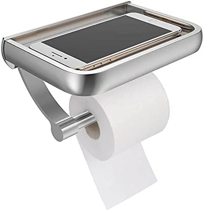 TYZK Cozy Multi-Functional Wall-Mounted Toilet Paper Holder Silver