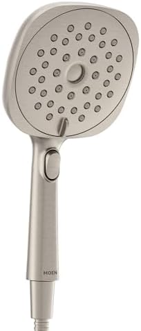 Elegant showerhead by Muen Nickel finish 6-inch spray head Variable spray modes