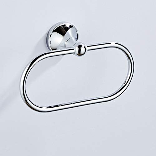 Veemoon Durable Brass Towel Ring with Chrome Finish