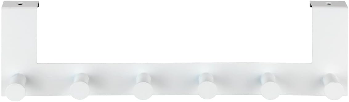 Wenko Celano Door Coat Rack with 6 Hooks White