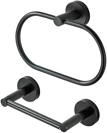 FORBATH Black Toilet Paper Holder 2 Pieces Wall Mount