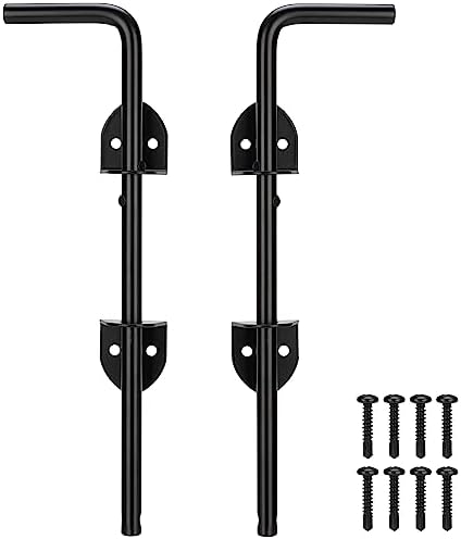 12 Cane Bolt Heavy Duty Drop Rod Gate Stopper Hardware Black Finish