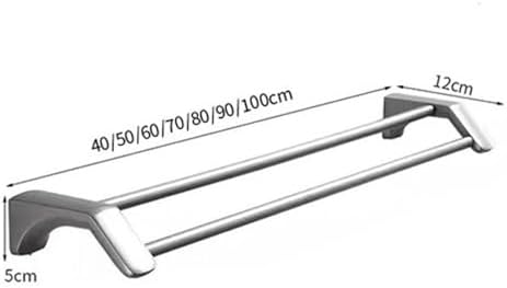 Stainless Steel Double Towel Bar No Drilling Mount 1