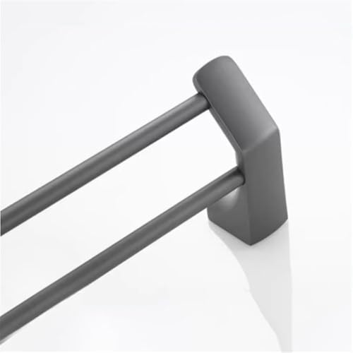 Stainless Steel Double Towel Bar No Drilling Mount 1