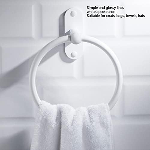 EVTSCAN 64 Inch White Bath Towel Ring Wall Mount Aluminum Alloy
