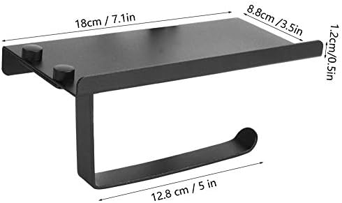 Duokon Toilet Paper Holder with Storage Shelf