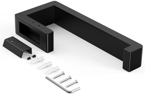 HUFEEOH Matte Black Toilet Paper Holder Wall Mount