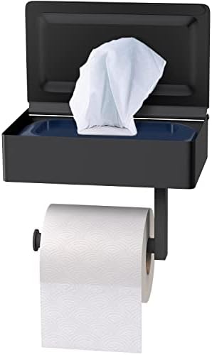 Matte Black Self-Adhesive Toilet Paper Holder