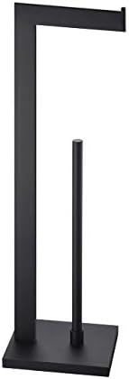 Miyili Matte Black Free Standing Toilet Paper Holder