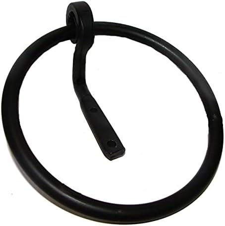 3 Towel Ring Set - Amish Wrought Iron Black Finish