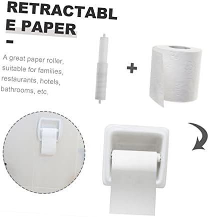 DOITOOL 4 Pcs Wall Mounted Toilet Paper Holder with Spring Loaded Spindle