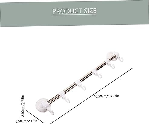 Holibanna Stainless Steel Suction Cup Towel Holder with 6 Hooks