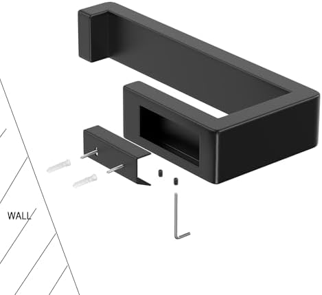 HUFEEOH Matte Black Toilet Paper Holder Wall Mount