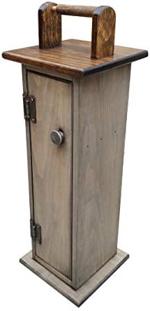 Peaceful Classics Wooden Toilet Paper Holder Cabinet Pewter