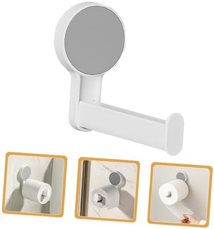 Homoyoyo Toilet Paper Holder Wall Mount Space-Saving White Dispenser