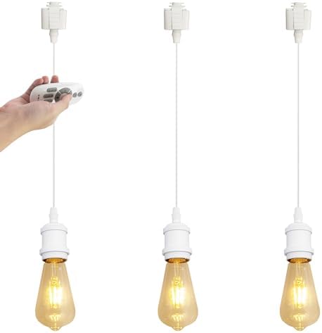 3-Pack Lightolier Track Pendant Light with Remote Control and Dimmable Bulbs 1