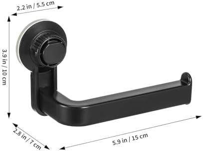 Tofficu Suction Cup Toilet Paper Holder Wall Mount Matte Black