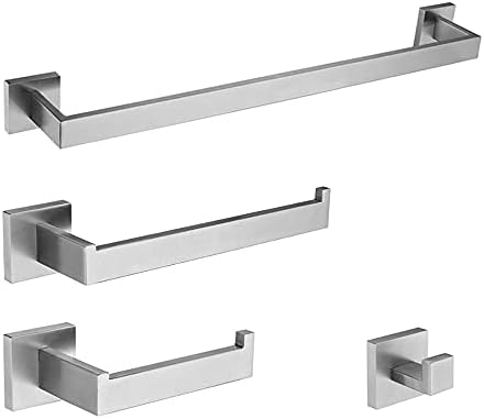 ANNBKA Bathroom Hardware Set with Gold Brushed Towel Bar