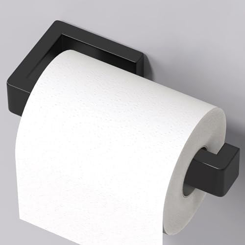 HUFEEOH Matte Black Toilet Paper Holder Wall Mount