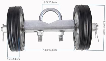 Plutreas 6-Inch Gate Wheel - Dual-Purpose Chain Link Fence Carrier